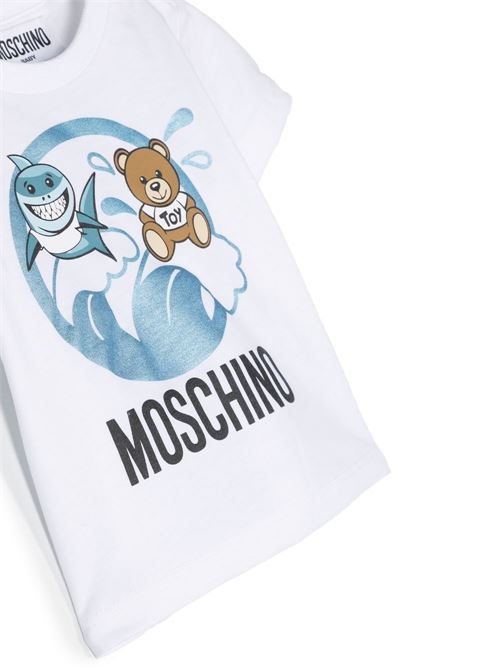 T shirt bambino con stampa MOSCHINO BABY | MUM03GLAA0210101